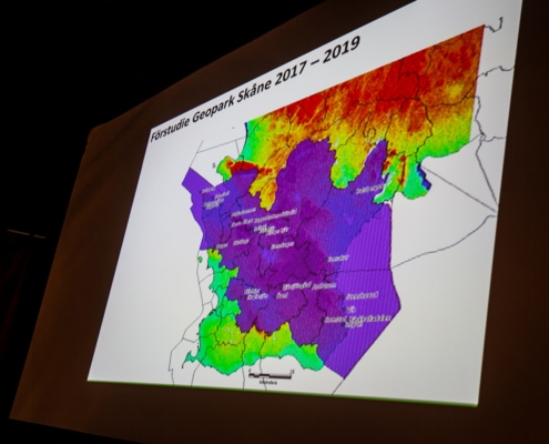 Ola Göransson från GeoForum Skåne berättar om arbetet att få Skåne till en GeoPark under UNESCO